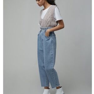 OAK + FORT PAPERBAG LIGHT  BLUE JEANS - S